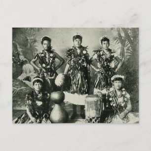 Carte Postale Vintage Hula Portait