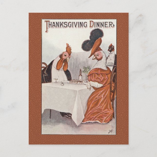 Carte postale vintage humoristique Repr de dîner (Devant)
