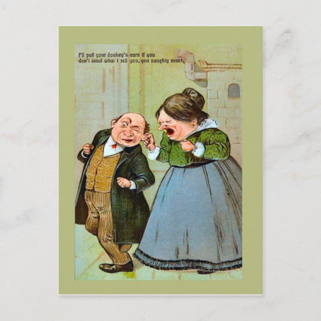 Carte postale Vintage, Humour, Couple 1 (Devant)