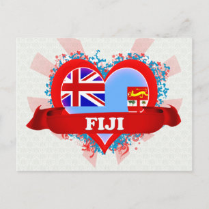 Carte Postale Vintage I Love Fiji
