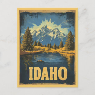 Carte Postale Vintage Idaho Mountain Nature Travel