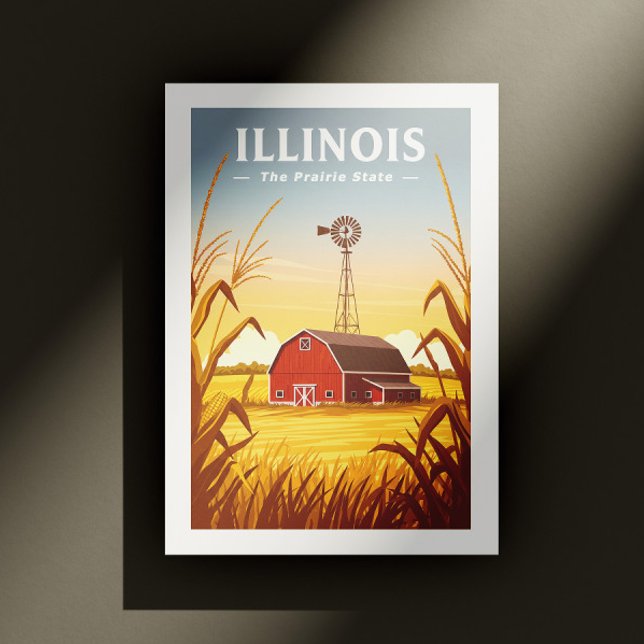 Carte Postale Vintage Illinois (Créateur téléchargé)
