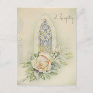 Carte Postale Vintage In Sympathy with Roses