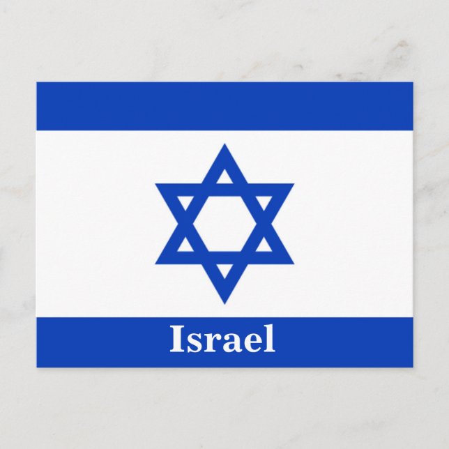 Carte Postale Vintage Israël Drapeau Tourisme (Devant)