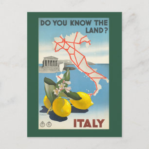 Carte postale vintage Italie Travel