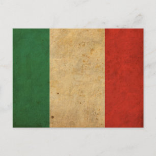 Carte Postale Vintage Italy Flag