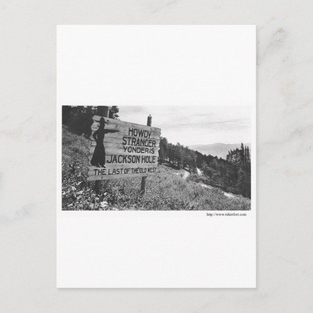 Carte Postale Vintage Jackson Hole (Devant)