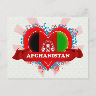 Carte Postale Vintage J'aime l'Afghanistan