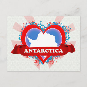 Carte Postale Vintage J'aime l'Antarctique