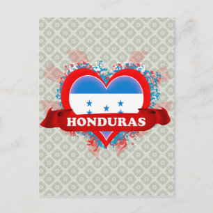 Carte Postale Vintage J'aime le Honduras