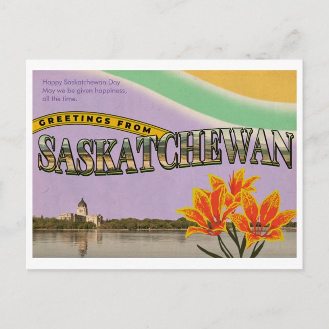 Carte postale vintage (Journée spéciale de la Sask (Devant)
