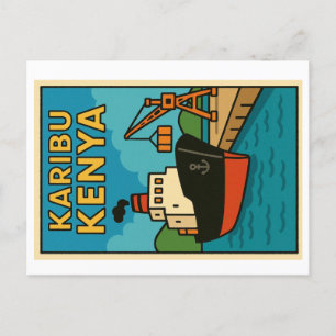 Carte postale vintage - Karibu Kenya