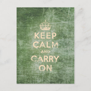Carte Postale Vintage keep calm and carry on