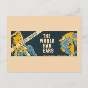 Carte postale vintage "Keep Mum"