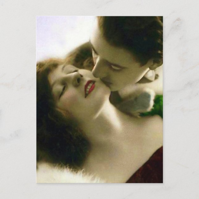 Carte postale Vintage Kissing Couple (Devant)
