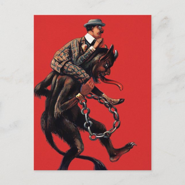 Carte postale vintage Krampus (Devant)