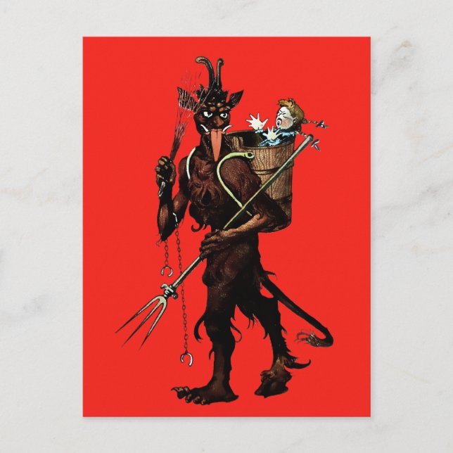 Carte postale vintage Krampus (Devant)