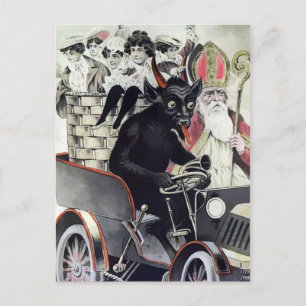 Carte postale vintage Krampus Christmas