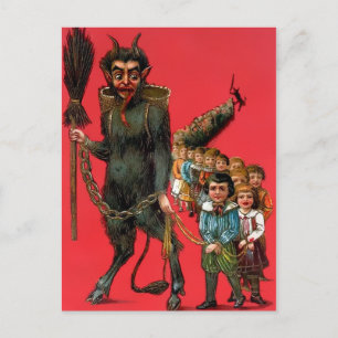 Carte postale vintage Krampus Christmas