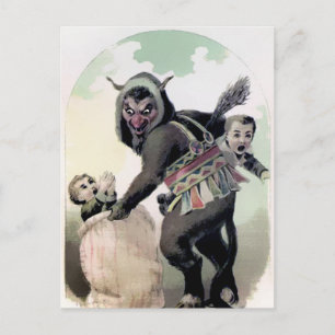Carte postale vintage Krampus Christmas