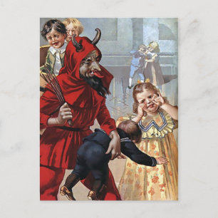 Carte postale vintage Krampus Christmas
