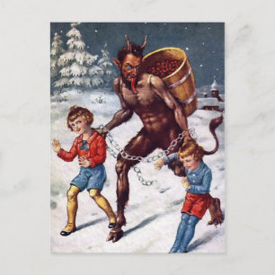 Carte postale vintage Krampus Christmas