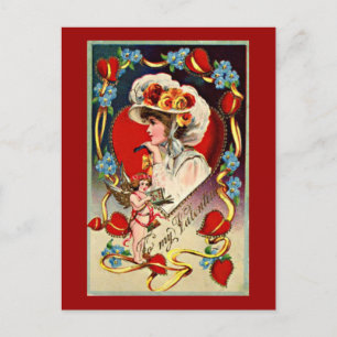 Carte postale vintage Lady My Valentine