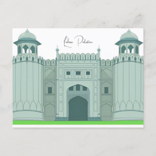 Carte Postale Vintage Lahore Pakistan Badshahi Aquarelle de voya