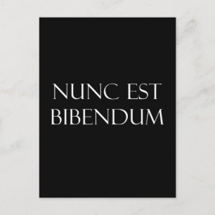 Carte Postale Vintage Latin Nunc Est Bibendum