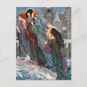 Carte Postale Vintage - Les soeurs traversent le pont avec moi,