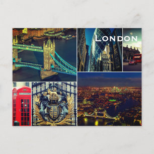 Carte postale vintage London Travel Tourism