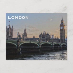 Carte postale vintage London Travel Tourism