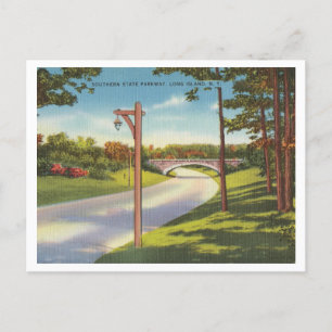 Carte Postale Vintage Long Island New York Parkway