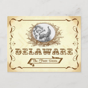 Carte postale vintage Look 1910 Old Delaware