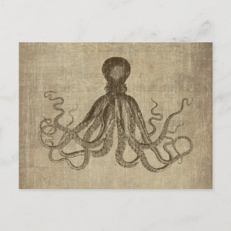 Carte Postale Vintage Lord Bodner Octopus Triptyque