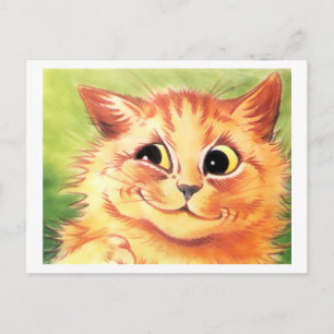Carte postale vintage Louis Wain Smiling Cat