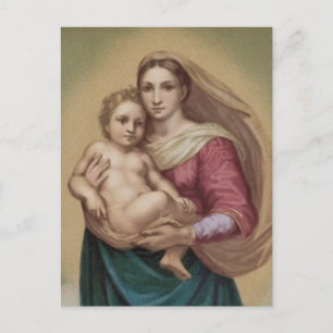 Carte Postale Vintage Madonna et l'enfant