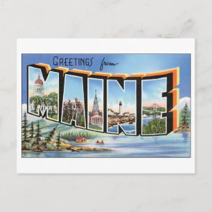 Carte postale vintage Maine