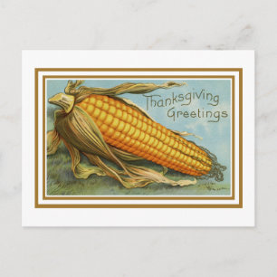 Carte Postale Vintage Maïs Thanksgiving