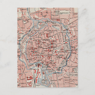 Carte Postale Vintage Map of Braunschweig Germany