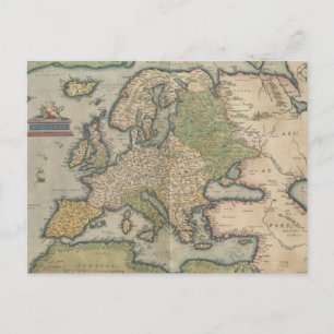 Carte Postale Vintage map of Europe (1570)