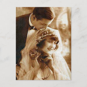 Carte Postale Vintage mariée d'antiquité et chambre cadeaux roma