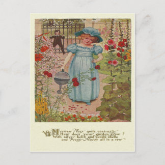 Carte Postale Vintage Mary, Mary Rhyme