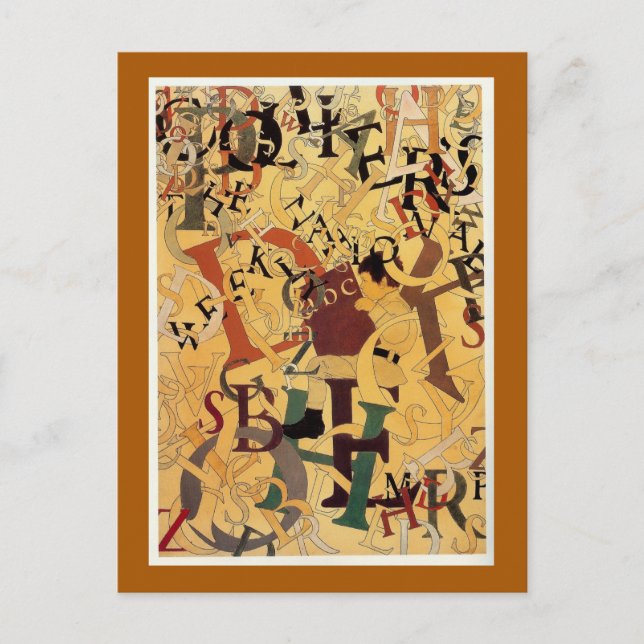 Carte Postale Vintage Maxfield Parrish "Alphabet" (Devant)