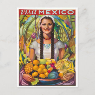 Carte Postale Vintage Mexico Fruit