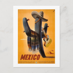 Carte Postale Vintage Mexique - Mexique Voyage Tourisme Advert