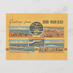 Carte postale vintage Miami Beach Florida