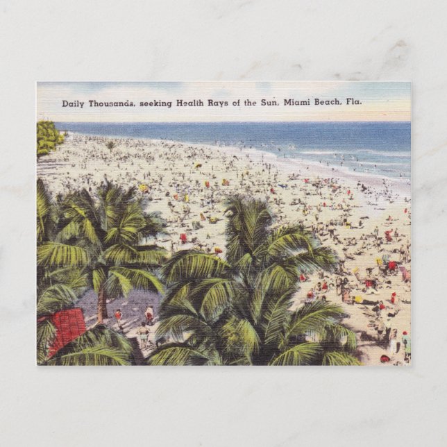 Carte postale vintage Miami Beach Florida (Devant)