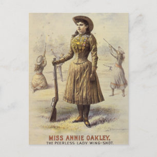 Carte Postale Vintage Miss Annie Oakley, Western Cowgirl