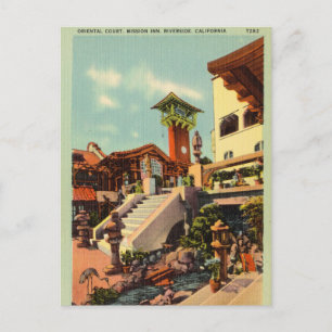 Carte Postale Vintage, Mission Inn, Riverside, Californie